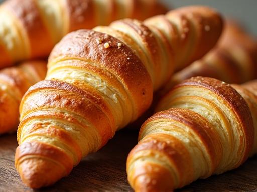Buttery croissants and Danish pastries