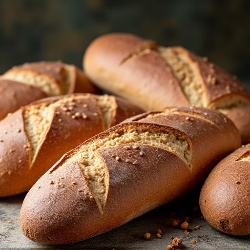 Wholesome plant-based bread loaves