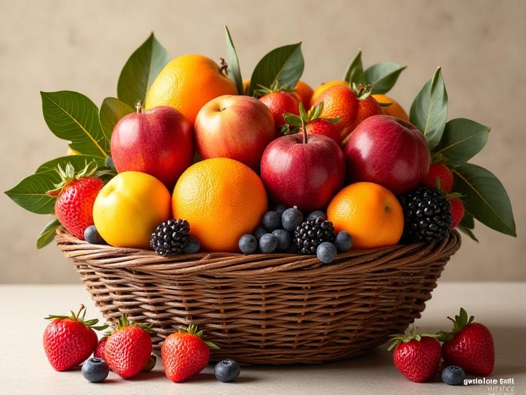 Premium seasonal fruit gift basket