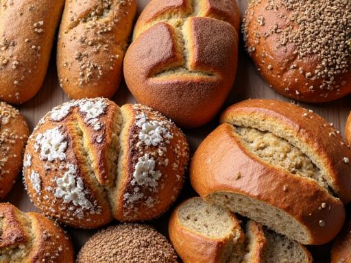 Multigrain and specialty breads selection