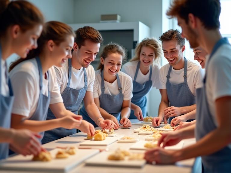 Corporate team building baking activity